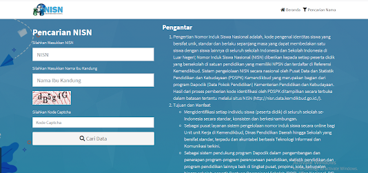 Sd Jetis Hebbat Hijau Enerjik Berbudaya Berprestasi Agamis Terampil Begini Cara Cek Atau Mencari Nisn Nomor Induk Siswa Nasional Dari Hp Android Maupun Web