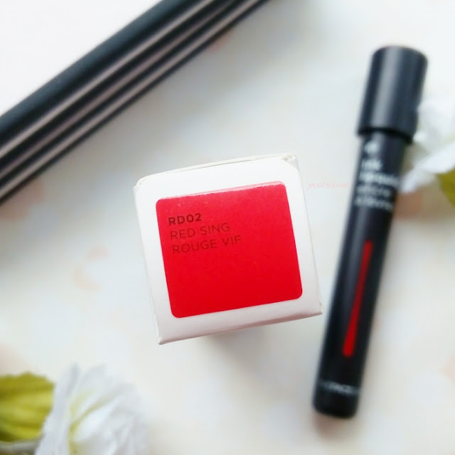 The Face Shop Ink Lipquid RD02 Red Sing Review Swatches Pinkuroom