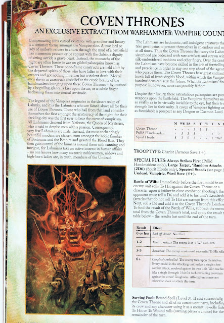 Coven Throne pdf rules for Warhammer Vampire Counts
