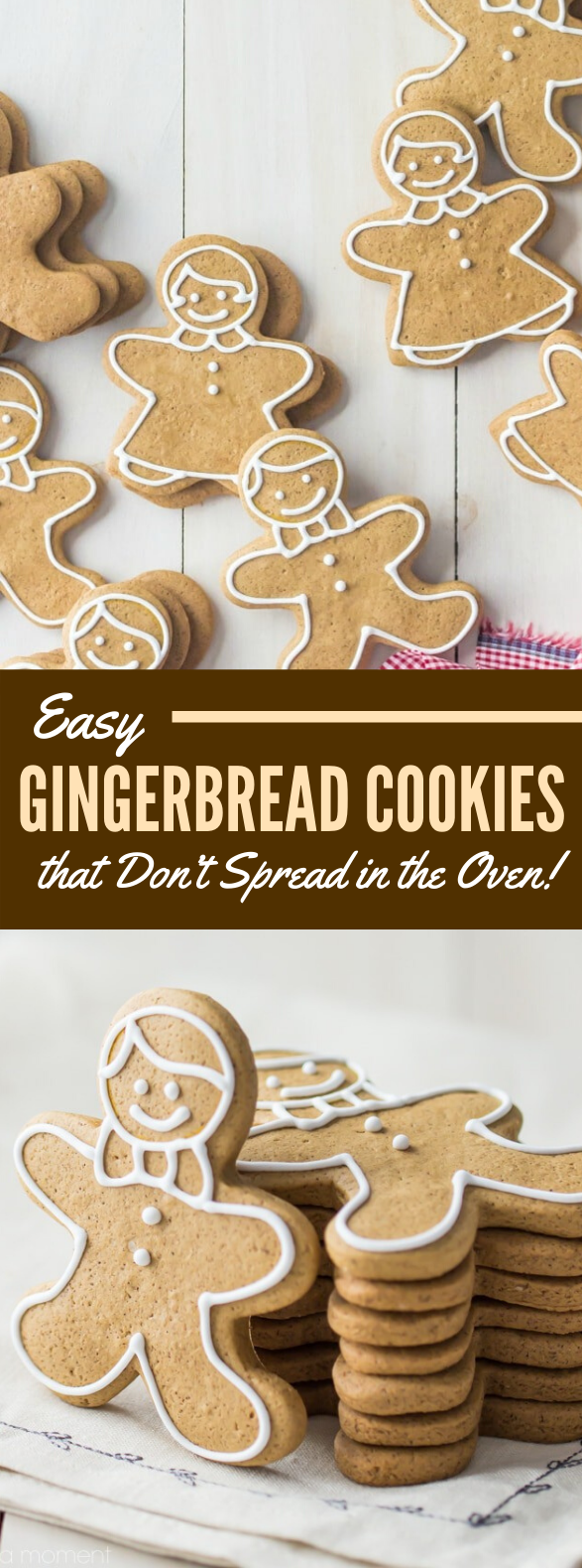 Gingerbread Cookies that Don’t Spread in the Oven #holidayrecipe #dessert