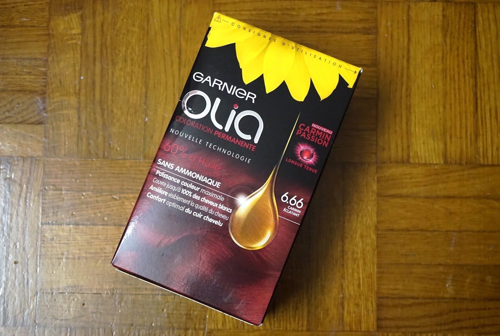 Garnier OLIA hair dye Carmin Reds (6.66) Review