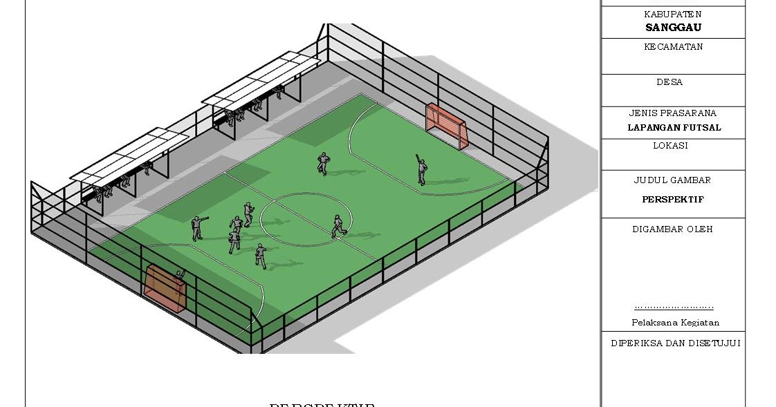 Infrastruktur Perdesaan Desain Dan Rab Lapangan Futsal Outdoor Sorga Desa