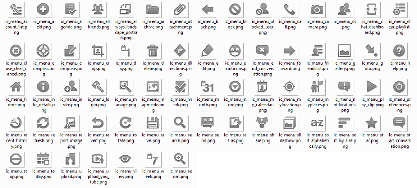 Android :): Menu icons in android