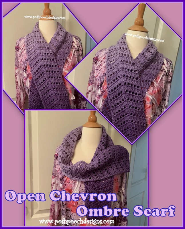 Posh Pooch Designs : Open Chevron Ombre Scarf Crochet Pattern | Posh ...