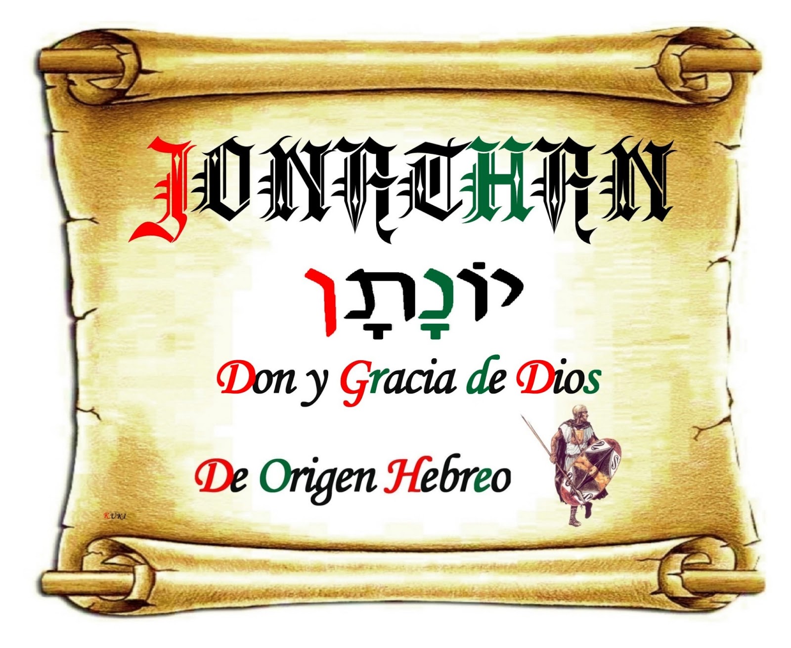 El origen de los nombres Jonathan