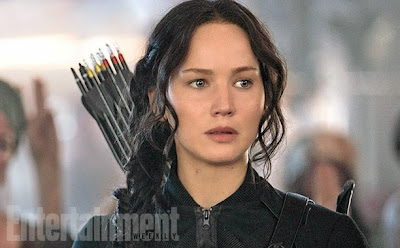 Jennifer Lawrence in The Hunger Games Mockingjay Part 1