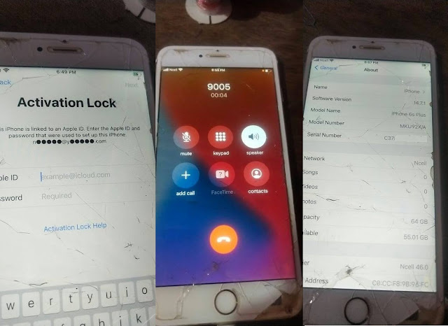 iPhone 6s Plus iOS 14.7.1 iCloud, Activation Lock Bypass with Network
