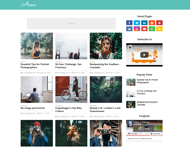 Aeon Blogger Template