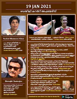 Daily Malayalam Current Affairs 19 Jan 2021