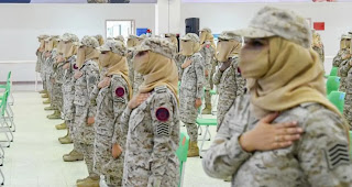 لأول مرة في التاريخ تخرج مجندات سعوديات في أكاديمية القوات المسلحة