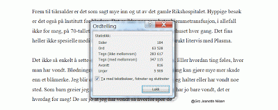 Manusutdrag, av Gro Jeanette Nilsen. Manusutdrag, av Gro Jeanette Nilsen.