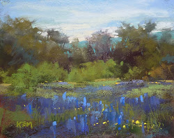 paintings plein air pastel painting karen spring margulis landscape bluebonnet painter ii 8x10 watercolor artists artist drawing daily fine dailypainters