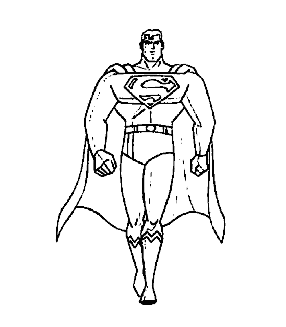 Superman Derwing Colour Drawing HD Wallpaper