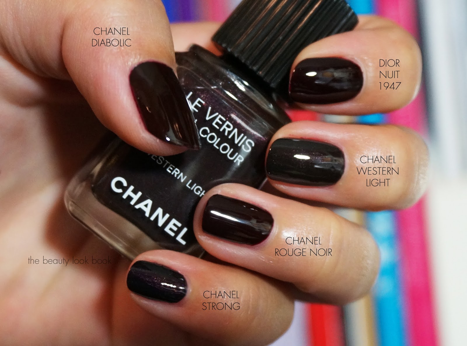 Pointless Cafe: Dior Nuit 1947 - Swatches and Comparison with Chanel Rouge  Noir