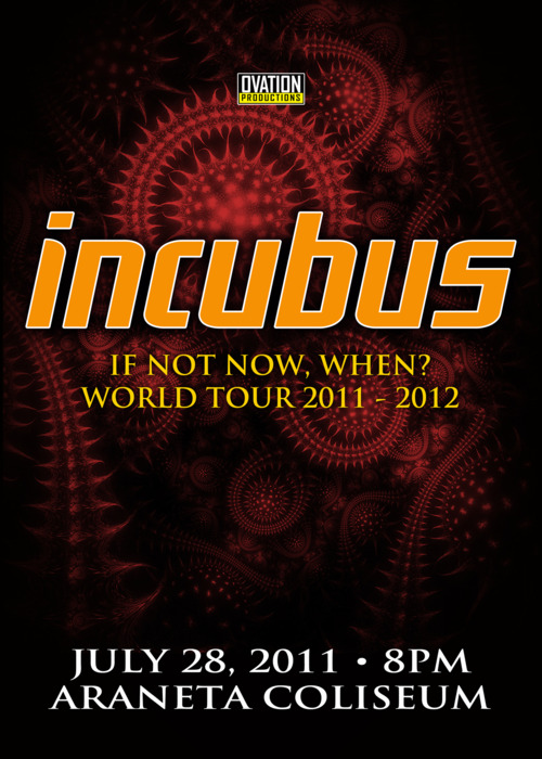 Aranate Coliseum, icubus, Incubus Live Concert in Manila  2011, poster, image, billboard, photo, pic