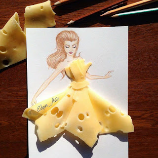  رسمة للفنان إيدجر باستخدام الجبن الاصفر