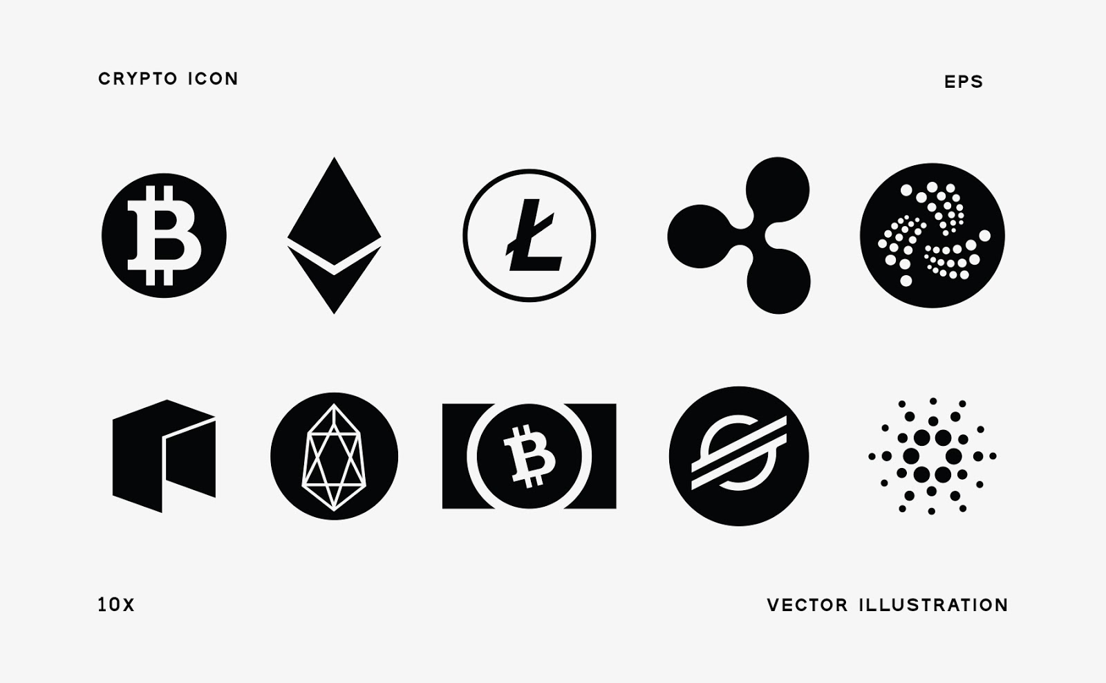 Free Crypto Logo Icon Vector Collection