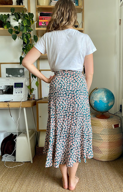 Diary of a Chain Stitcher: Made Label Frankie Wrap Skirt in Floral Viscose Crepe from The Fabric Store