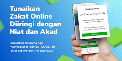 Bayar zakat fitrah online di Tokopedia