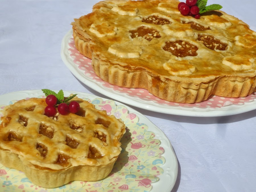 Pie o pastel de compota de manzana y cabello de ángel Ana Sevilla con Thermomix