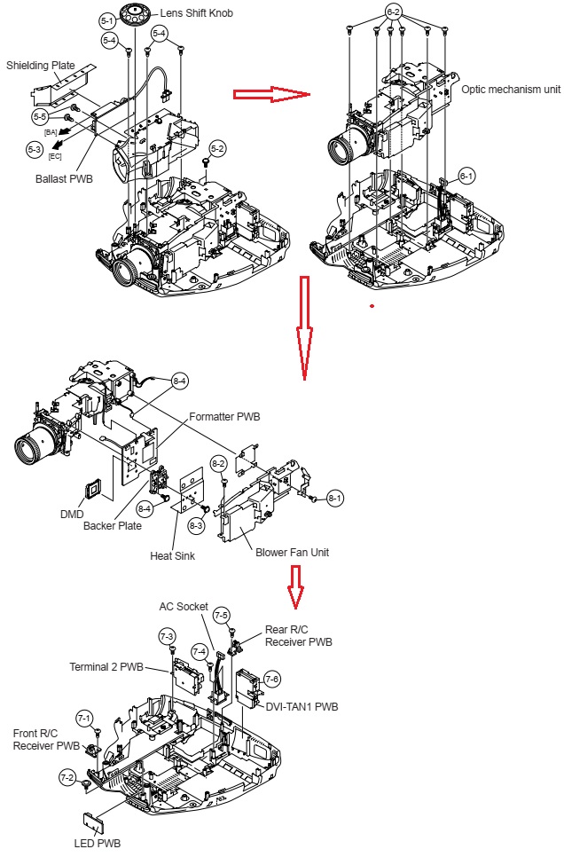 Master Electronics Repair ! SHARP XV Z90U, SHARP DT 200 DLP THEATRE