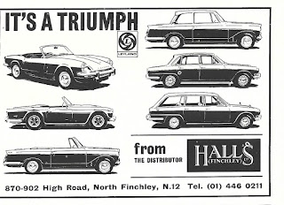 Hallls (Finchley) Ltd advert in Motor road tests 1969