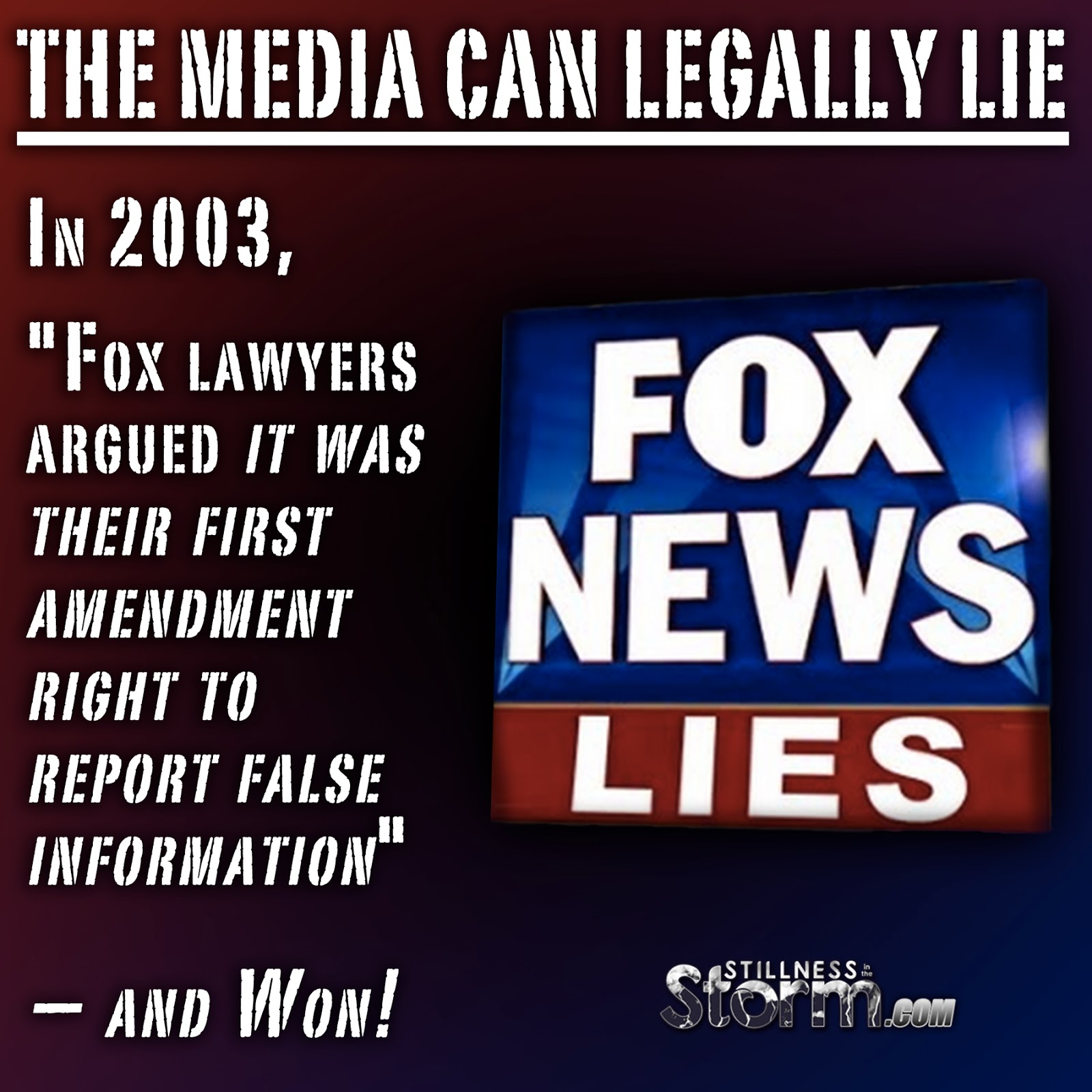 Fox News Is allowed to legally lie to the public