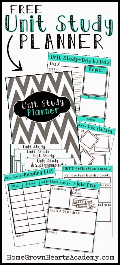 FREE Unit Study Planner