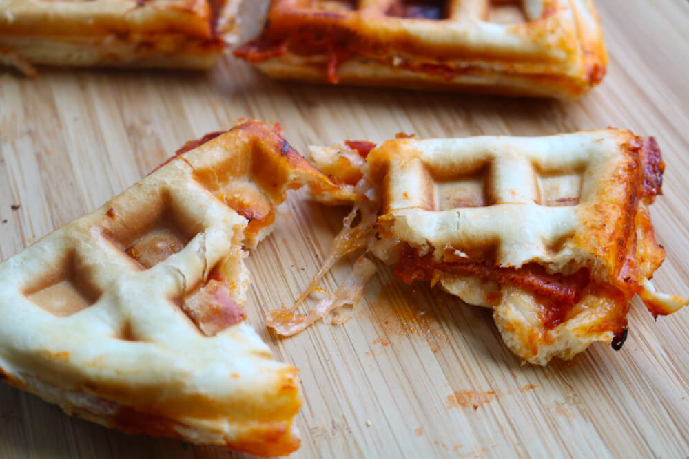 Easy Pizza Waffles (the cheats way) | Hungry Little Bear