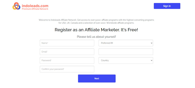 How to Sign Up in Indoleads