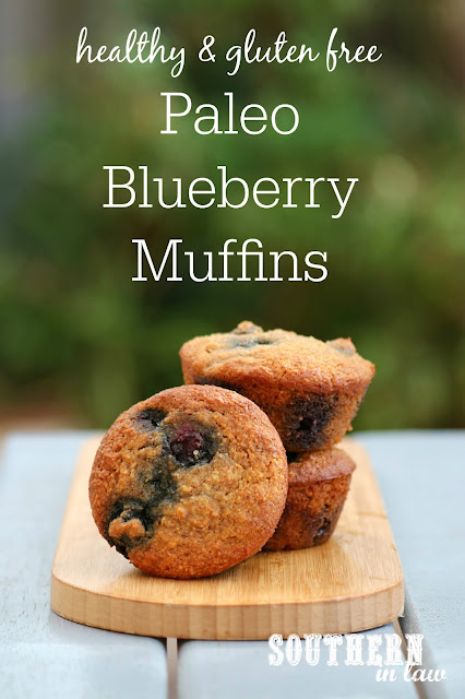 Healthy Paleo Blueberry Muffin Recipe - gluten free, grain free, paleo, healthy, clean eating recipe, sugar free, low carb, healthy muffins