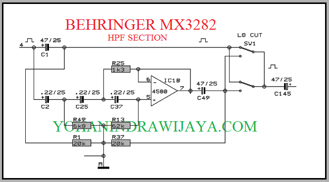 BEHRINGER MX3282A HPF SECTION