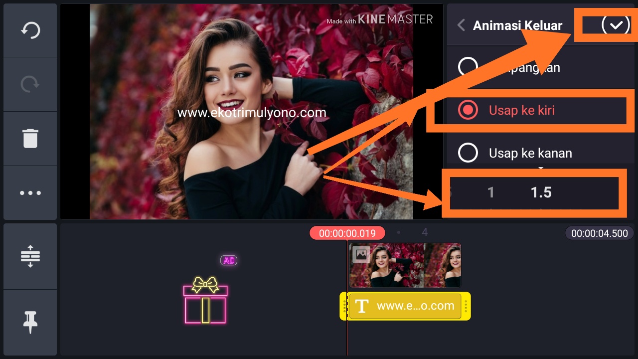 cara membuat video kata kata di kinemaster