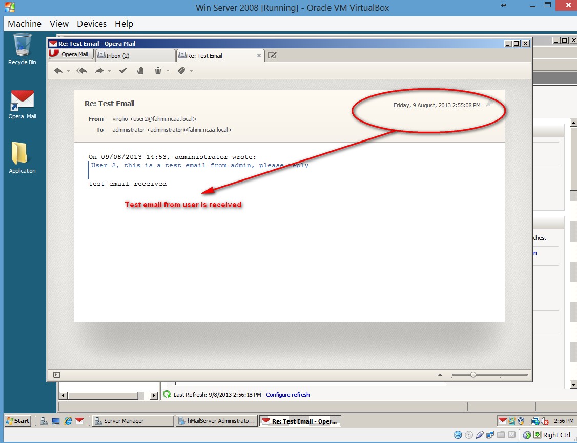 NCAA Phase2 Fahmi Email administration using free mail server