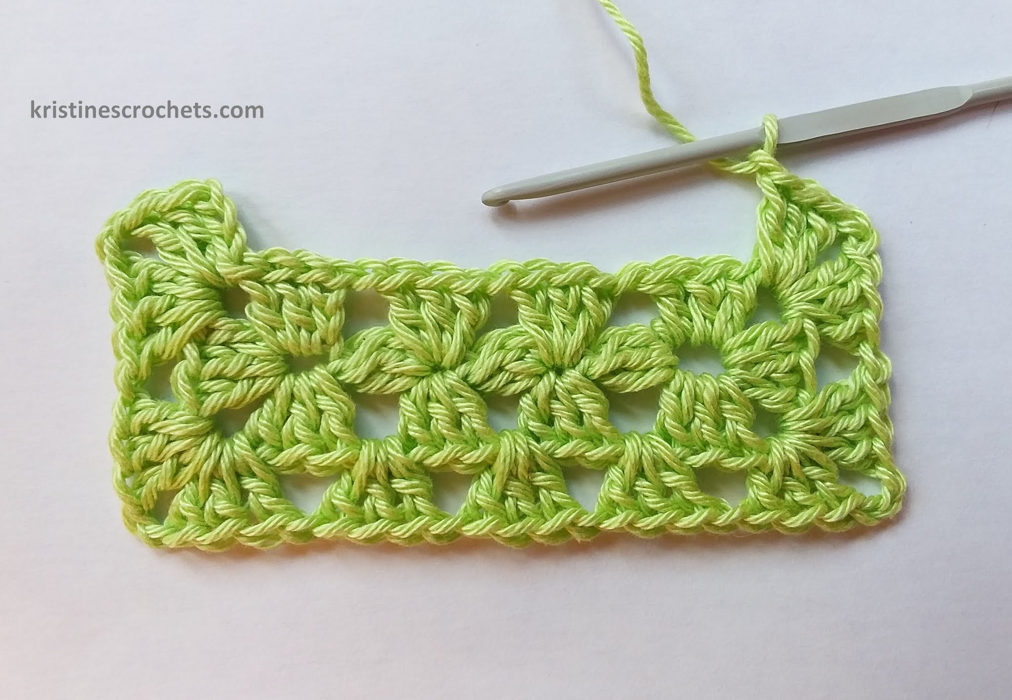 KristinesCrochets Rectangular Granny Stitch Placemat Free Crochet
