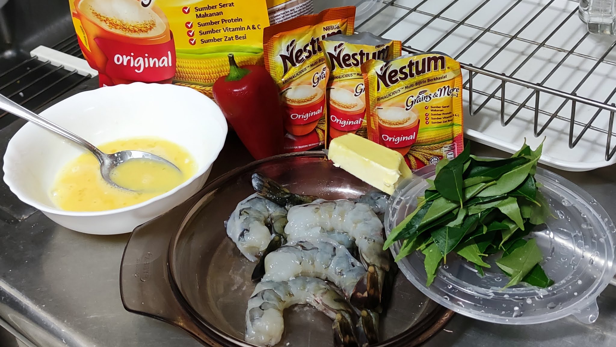 Singaporean Cereal Butter Prawns Recipe Ingredients + Cereal Brand