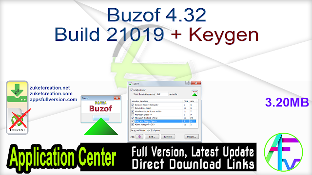 Buzof 4.32 Build 21019 + Keygen Buzof 4.32 Build 21019 + Keygen