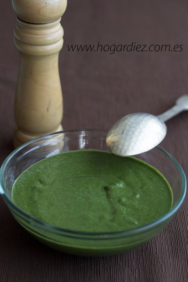 Crema de espinacas light