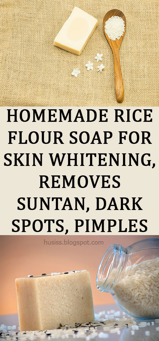 Homemade Rice Flour Soap Skin Whitening, Removes Suntan, Dark Spots
