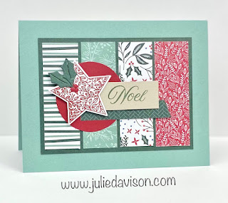 Stampin' Up! Tidings & Trimmings Bundle ~ Tidings of Christmas Designer Paper ~ www.juliedavison.com #stampinup