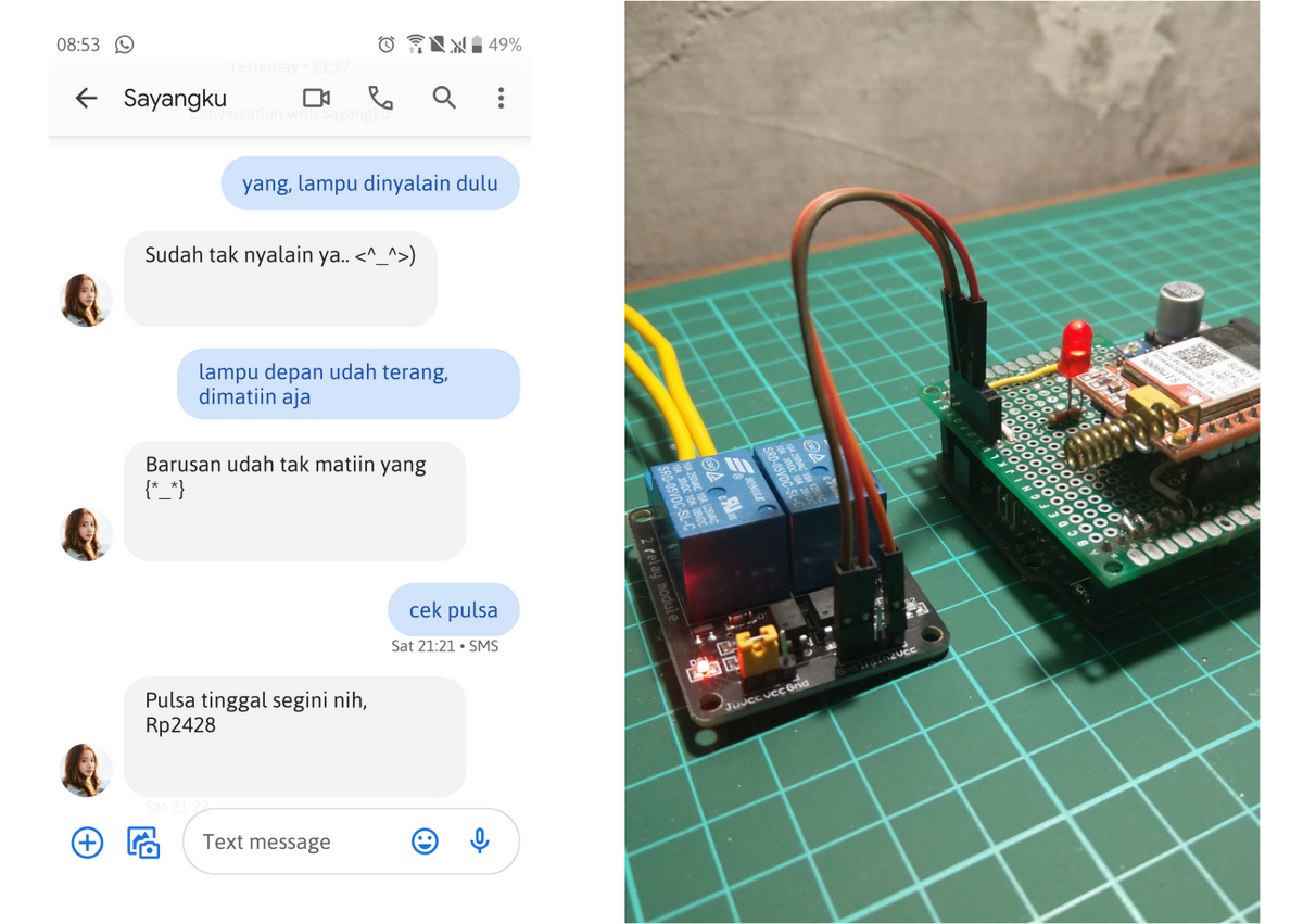 Kontrol Arduino+SIM800L via SMS ARDUCODING