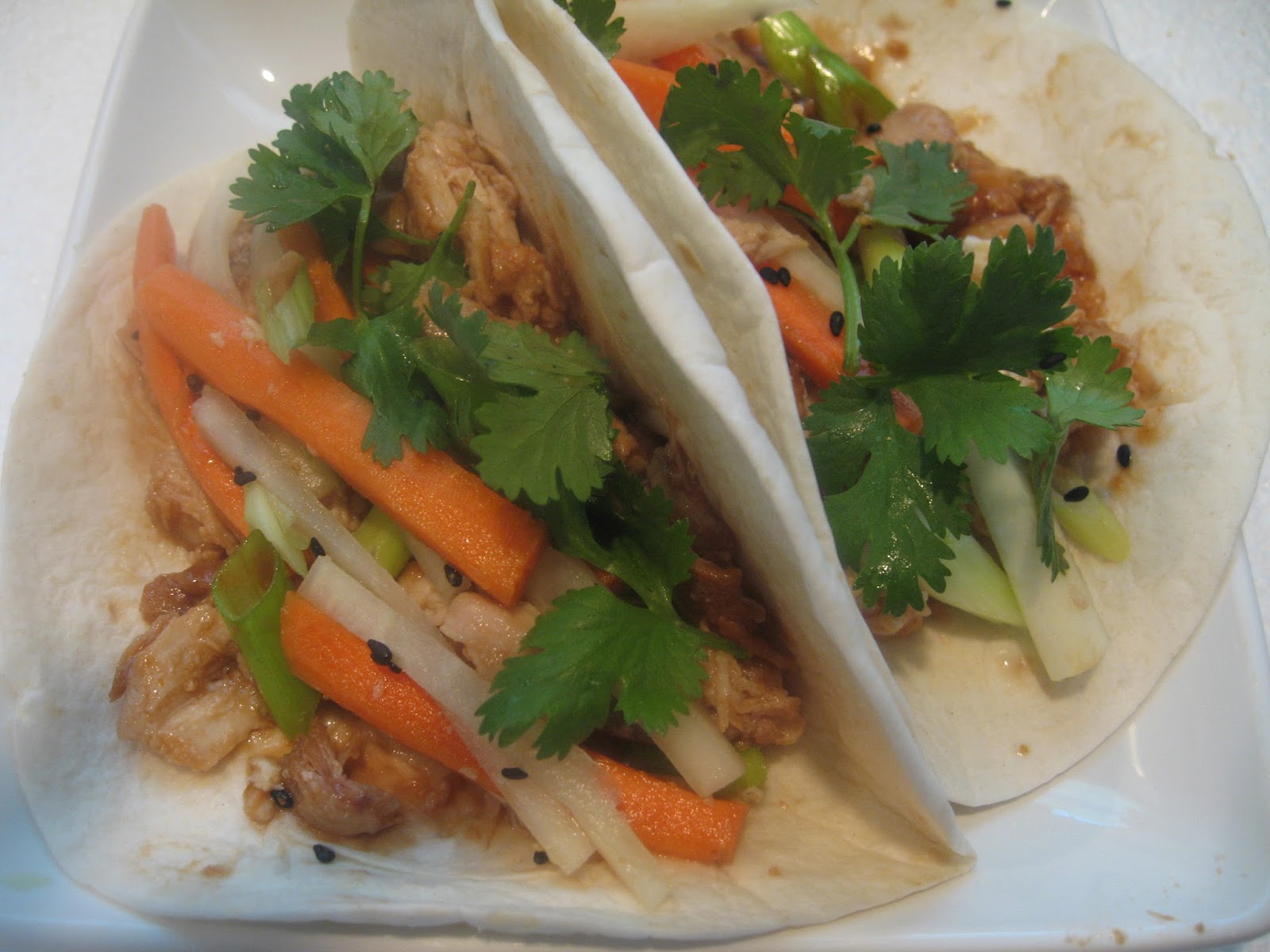 Lulu Cooks and Tells Slow Cooker Chicken Banh Mi Tacos