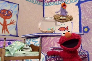 Elmo, Dorothy, pillow, bed, bird and its nest sing the sleep song. Sesame Street Elmo's World Sleep The Sleep Song