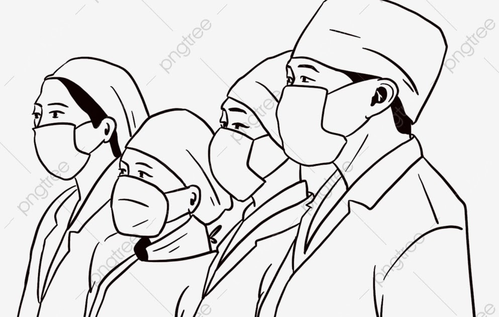 mewarnai gambar virus covid hitam putih