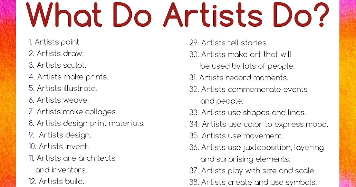 The Artful Advocate Artists do so many things!