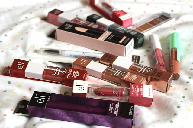 e.l.f. cosmetics elf makeup make-up haul swatches review