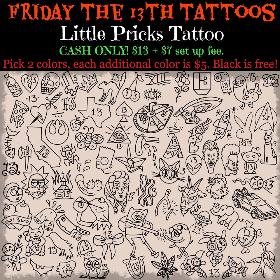$13 friday the 13th tattoos