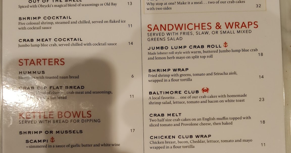 BWI R&R Seafood and Obrycki's Famous Crab Cakes