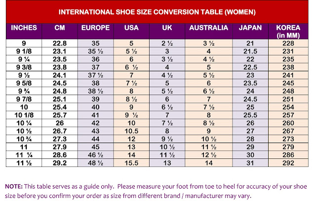 Mondo Shoe Size Chart
