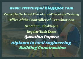 Building Construction - 3rd Semester Question Papers CTEVT | Diploma in ...